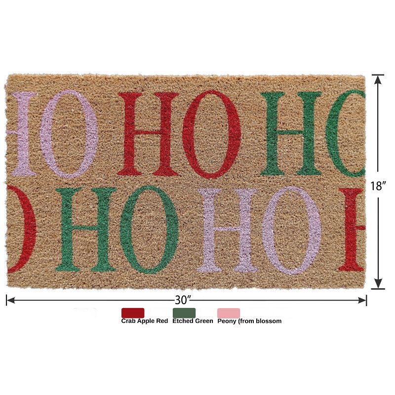 slide 2 of 7, 18"x30" Holiday 'Ho Ho Ho' Coir Doormat Natural, 1 ct