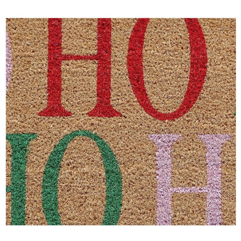 slide 3 of 7, 18"x30" Holiday 'Ho Ho Ho' Coir Doormat Natural, 1 ct