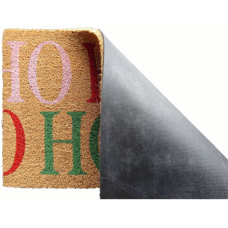 slide 4 of 7, 18"x30" Holiday 'Ho Ho Ho' Coir Doormat Natural, 1 ct