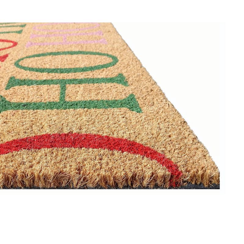 slide 7 of 7, 18"x30" Holiday 'Ho Ho Ho' Coir Doormat Natural, 1 ct