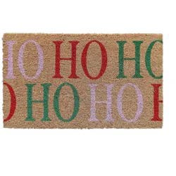 18"x30" Holiday 'Ho Ho Ho' Coir Doormat Natural