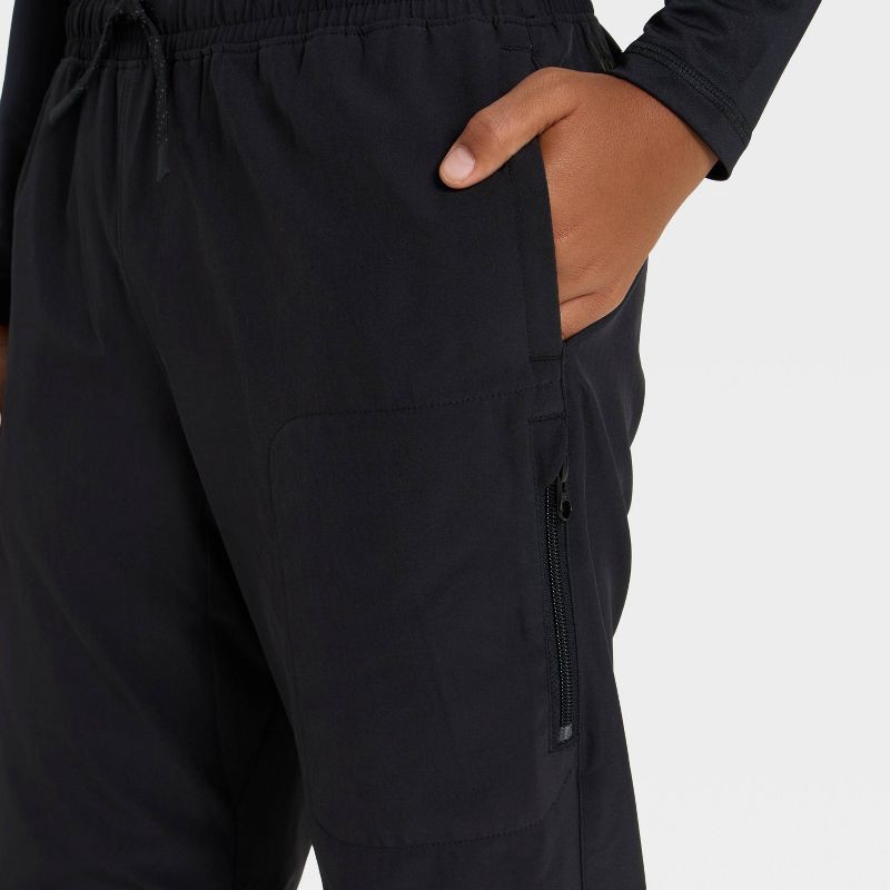 slide 3 of 3, Boys' Lined Woven Pants - All In Motion™ Black M, 1 ct