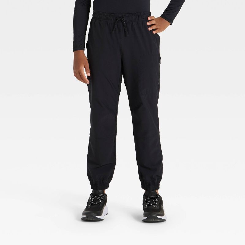 slide 1 of 3, Boys' Lined Woven Pants - All In Motion™ Black L, 1 ct