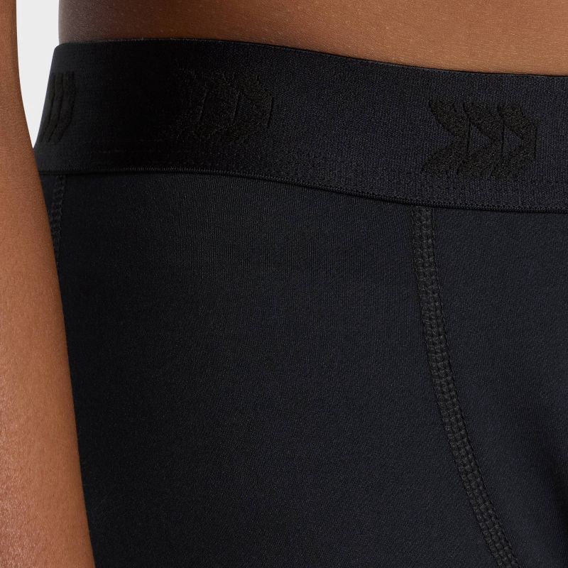 slide 3 of 3, Boys' Fitted Cozy Tight Pants - All In Motion™ Black M, 1 ct