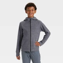 Boys' Siro Ponte Full Zip Hoodie Sweatshirt - All In Motion™ Gray L