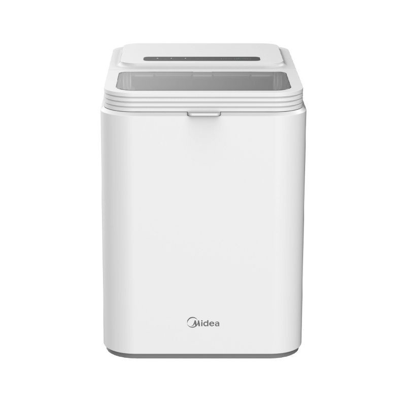 slide 1 of 10, Midea Ice Maker Countertop, Bullet Ice, 26 lbs Daily Production, 2 Ice Sizes, White, 26 lb