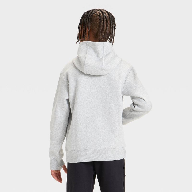 slide 2 of 3, Boys' Active Comfort Fleece Pullover Hoodie - All In Motion™ Heather Gray S, 1 ct