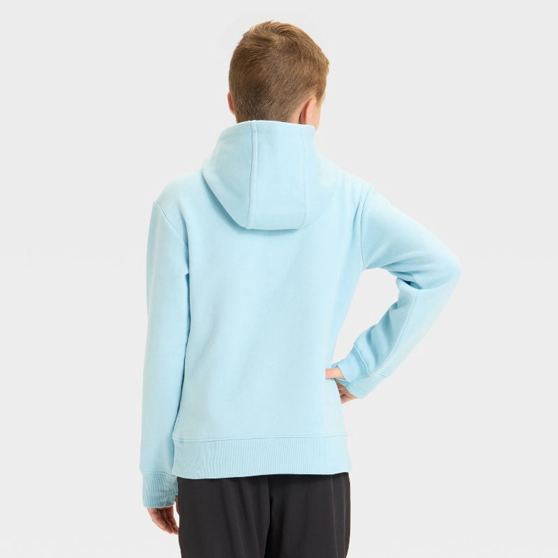 slide 2 of 3, Boys' Active Comfort Fleece Hoodie Sweatshirt - All In Motion™ Sky Blue L, 1 ct