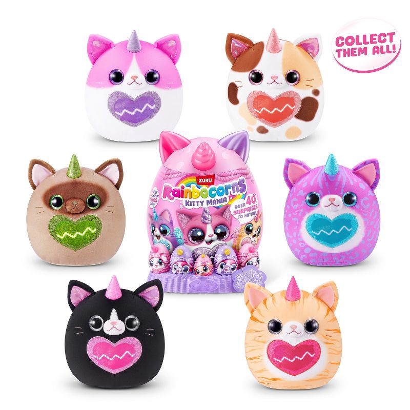 slide 3 of 6, Rainbocorns Eggzania Kitty Mania Stuffed Animal, 1 ct