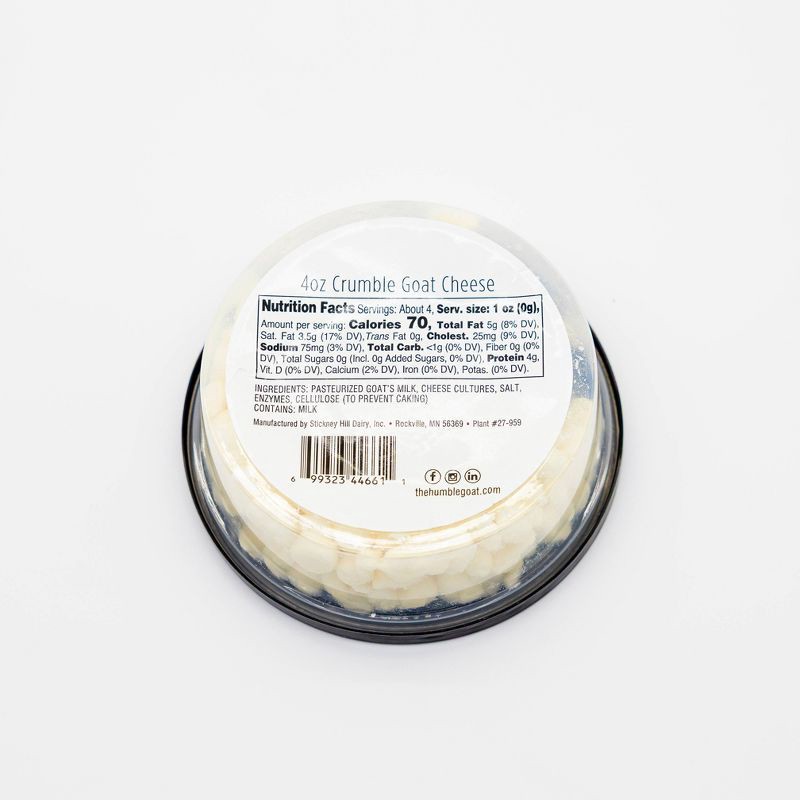 slide 2 of 4, The Humble Goat - Goat Cheese Crumbles - 4oz, 4 oz