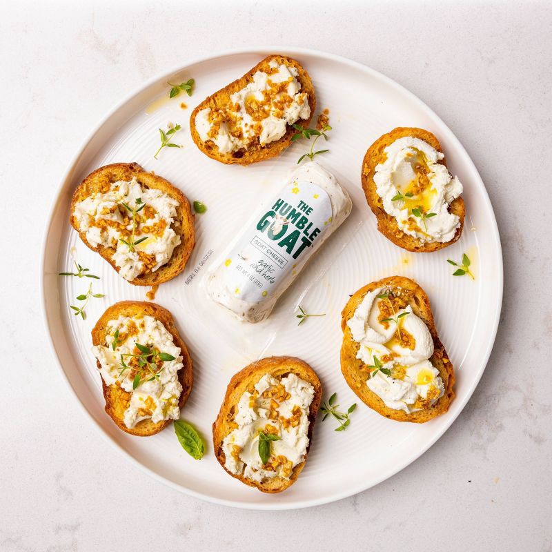 slide 3 of 4, The Humble Goat Garlic and Herb Goat Cheese Log - 4oz, 4 oz