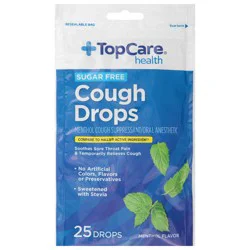 Topcare Sugar Free Menthol Cough Drops 25 Count