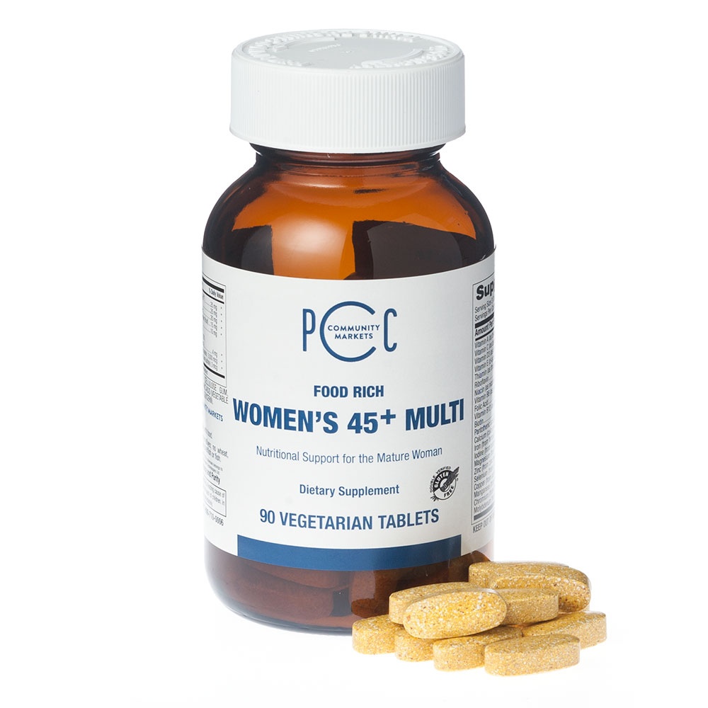 slide 1 of 1, PCC Food Rich Women's 45+ Multi, 90 ct