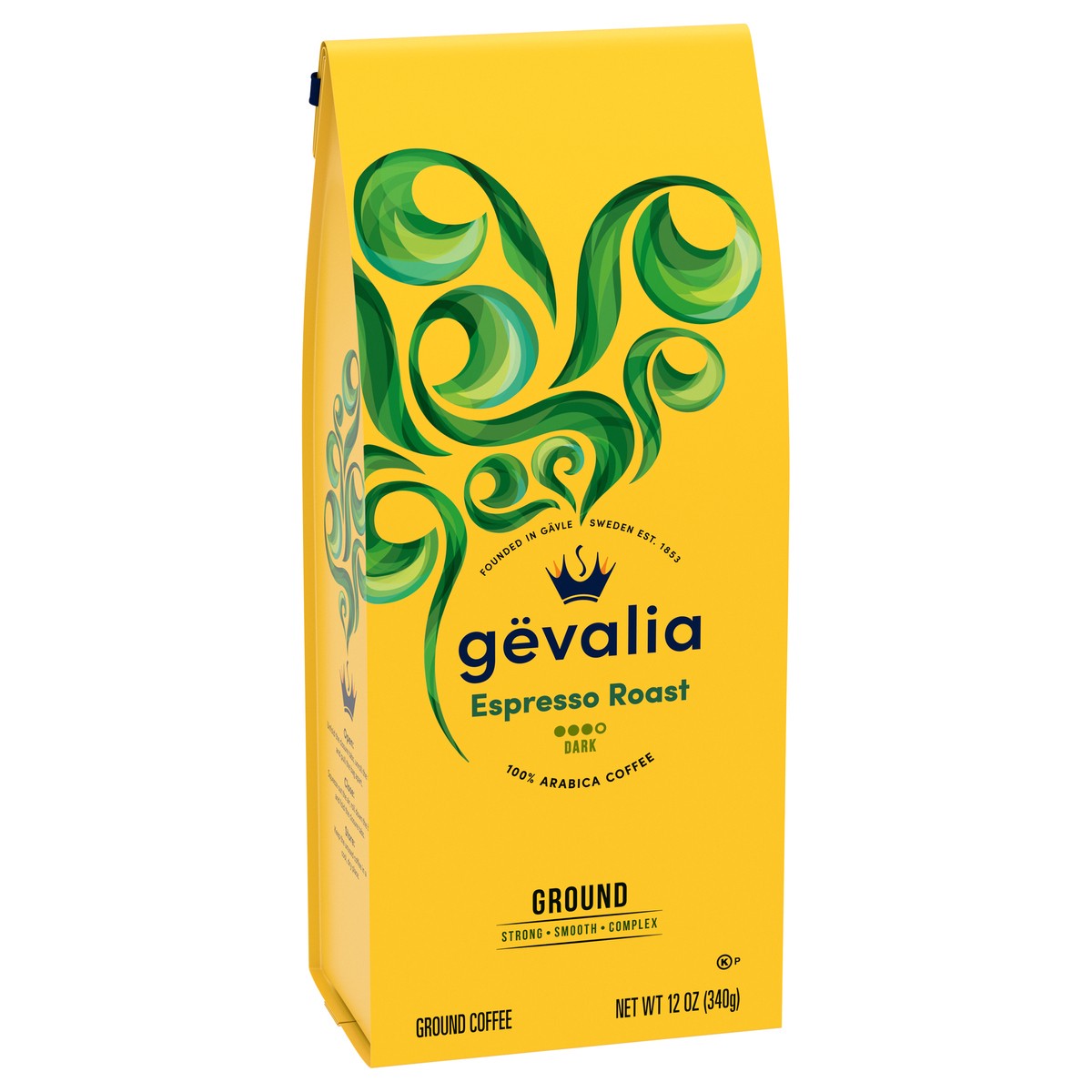slide 6 of 9, Gevalia Espresso Dark Roast Ground Coffee, 12 oz