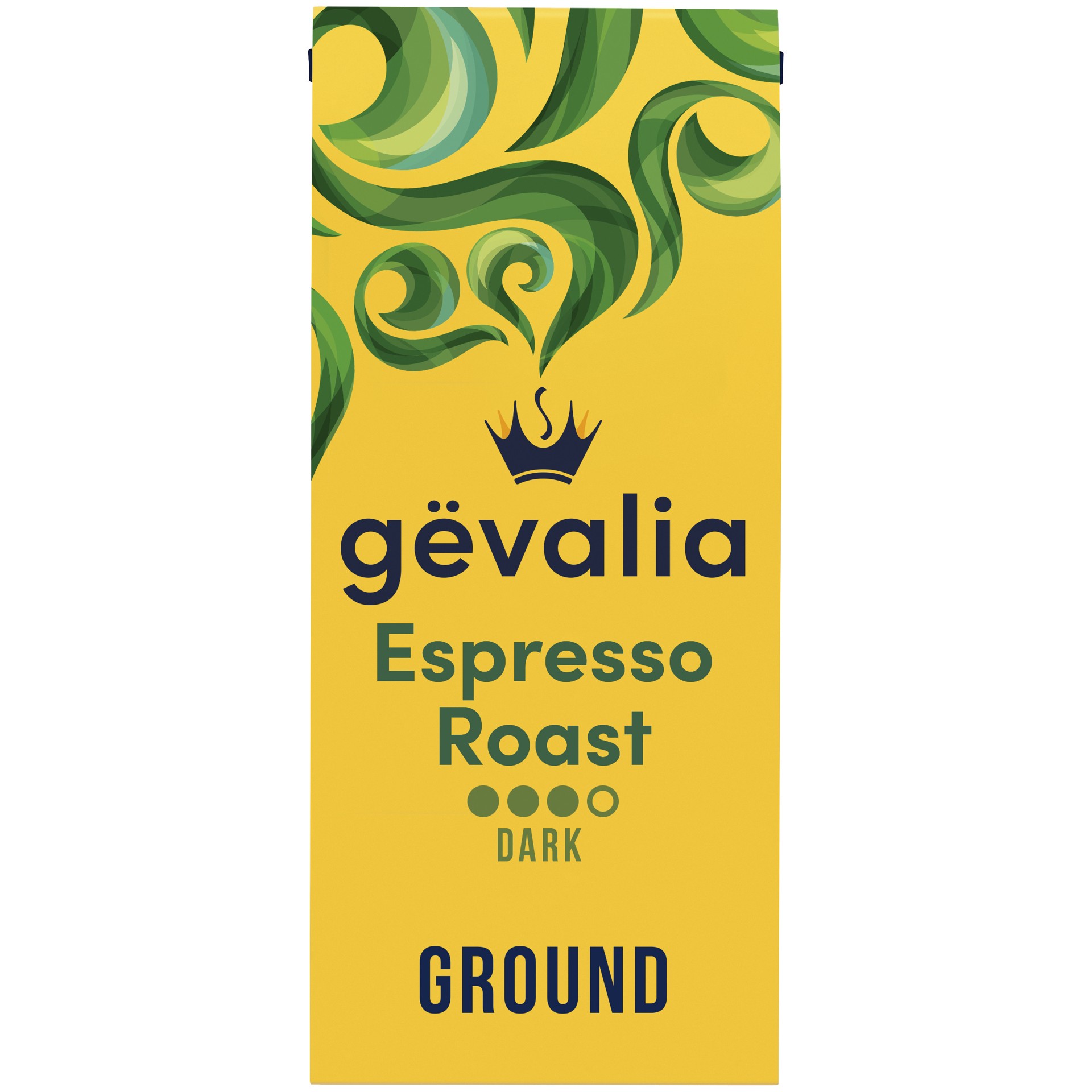 slide 1 of 9, Gevalia Espresso Dark Roast Ground Coffee, 12 oz