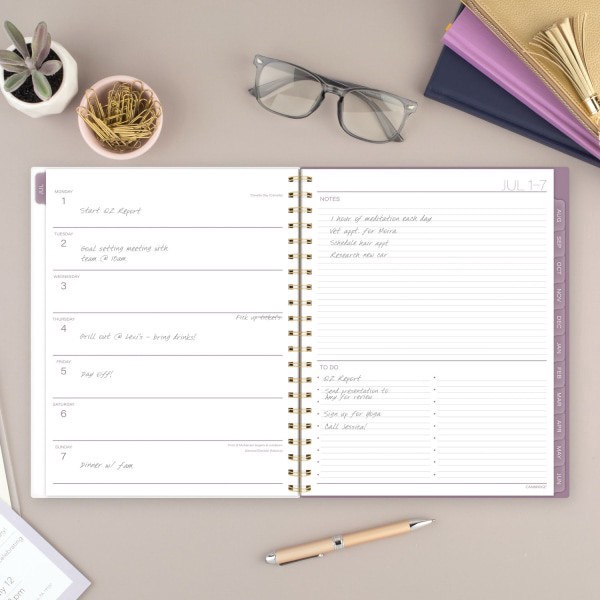 slide 9 of 10, 2024-2025 Cambridge Eclipse Academic Weekly/Monthly Planner, 8-1/2"" X 11"", Purple, July 2024 To June 2025, 1711-905A, 1 ct