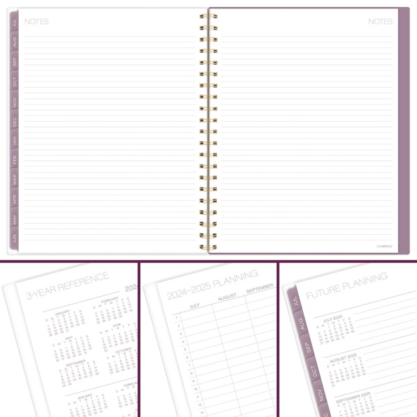 slide 8 of 10, 2024-2025 Cambridge Eclipse Academic Weekly/Monthly Planner, 8-1/2"" X 11"", Purple, July 2024 To June 2025, 1711-905A, 1 ct