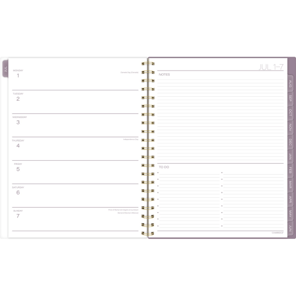slide 7 of 10, 2024-2025 Cambridge Eclipse Academic Weekly/Monthly Planner, 8-1/2"" X 11"", Purple, July 2024 To June 2025, 1711-905A, 1 ct
