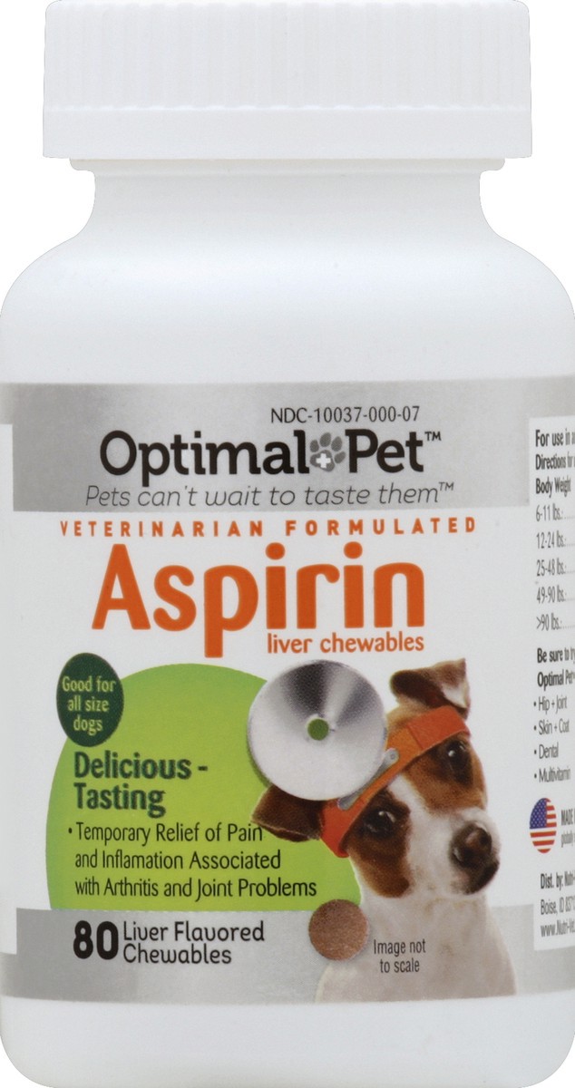 slide 1 of 3, Optimal Pet Aspirin 80 ea, 80 ct