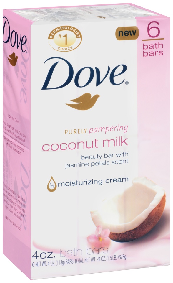 slide 1 of 1, Dove Coconut Milk Bar Soap, 4.75 oz