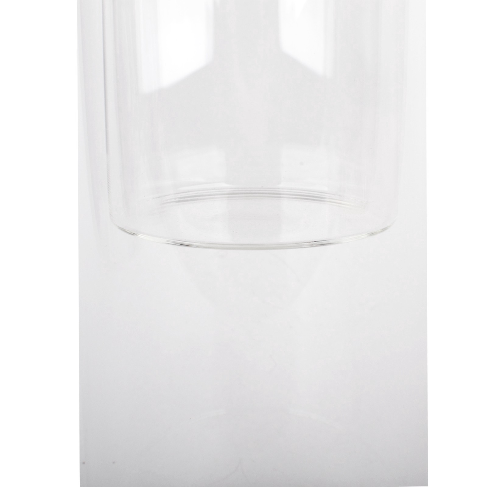 slide 3 of 3, 8" Clear Glass Dual Cylinder Candle Holder By Ashland, 3.15 in x 7.87 in
