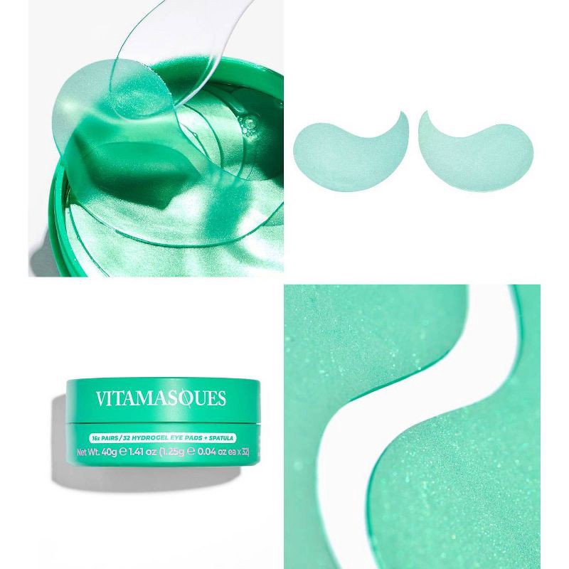 slide 5 of 6, Vitamasques Collagen Caffeine Eye Pads Jar - 1.41oz/32ct, 1.41 oz, 32 ct