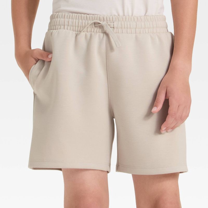 slide 3 of 3, Boys' Mesh Spacer Shorts - All In Motion™ Beige XS, 1 ct