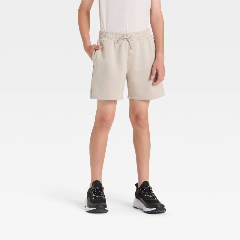 slide 1 of 3, Boys' Mesh Spacer Shorts - All In Motion™ Beige XS, 1 ct