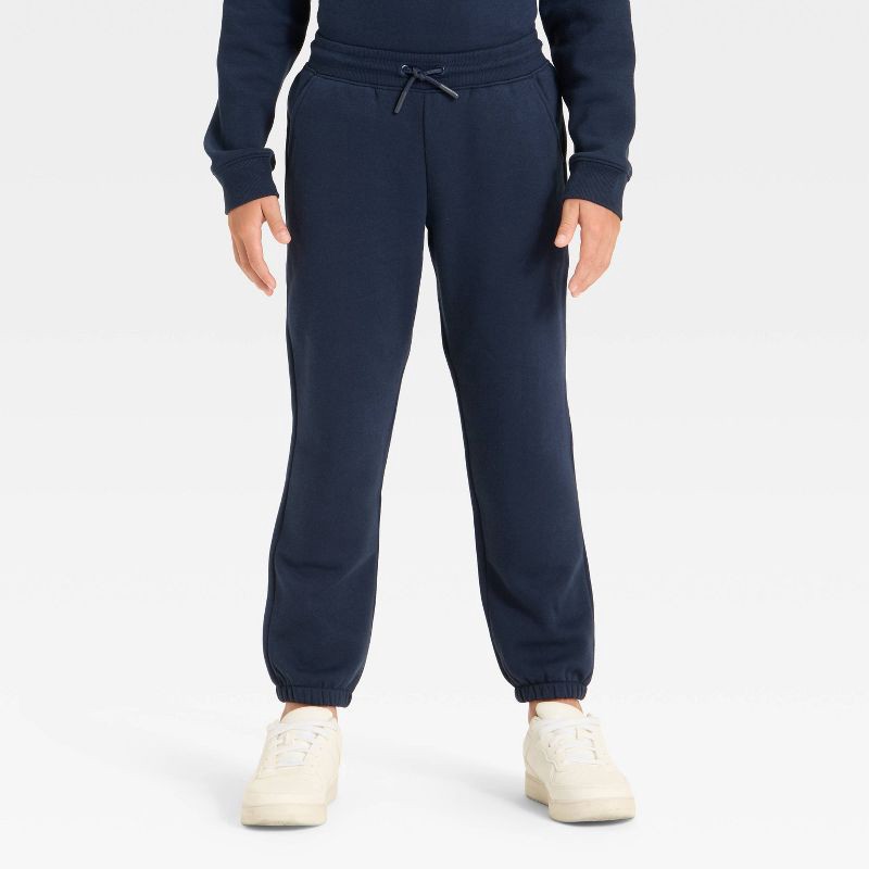 slide 1 of 3, Boys' Active Comfort Jogger Pants - All In Motion™ Navy Blue M, 1 ct