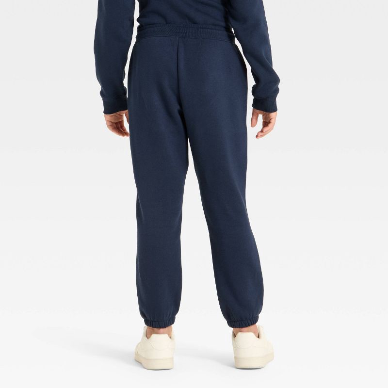 slide 2 of 3, Boys' Active Comfort Fleece Jogger Sweatpants - All In Motion™ Navy Blue L, 1 ct