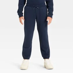 Boys' Active Comfort Fleece Jogger Sweatpants - All In Motion™ Navy Blue L