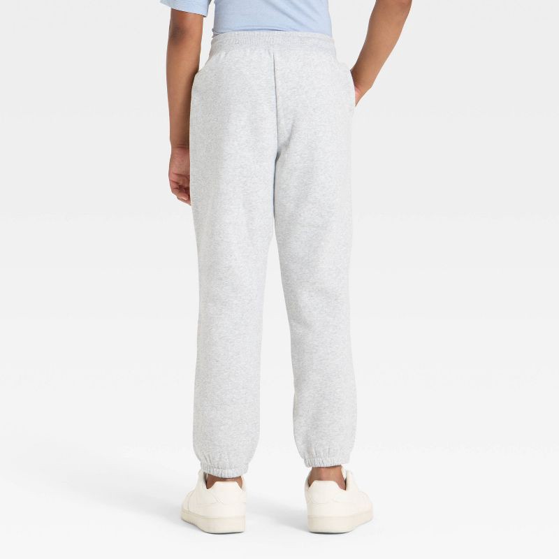 slide 2 of 3, Boys' Active Comfort Fleece Jogger Sweatpants - All In Motion™ Heather Gray S, 1 ct
