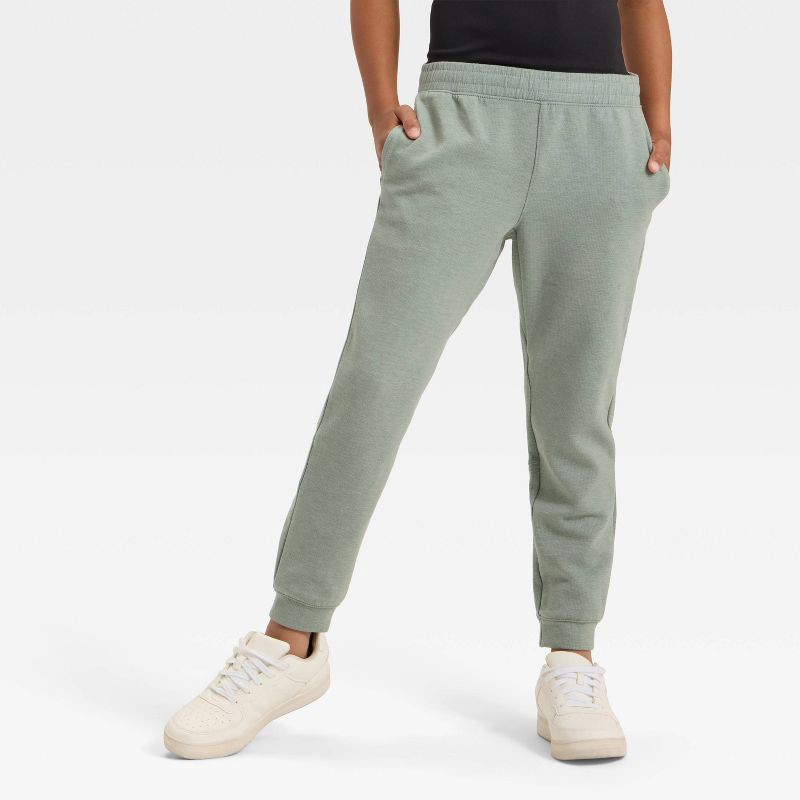 slide 1 of 3, Boys' Spacer Jogger Pants - All In Motion™ Sage Green XS, 1 ct