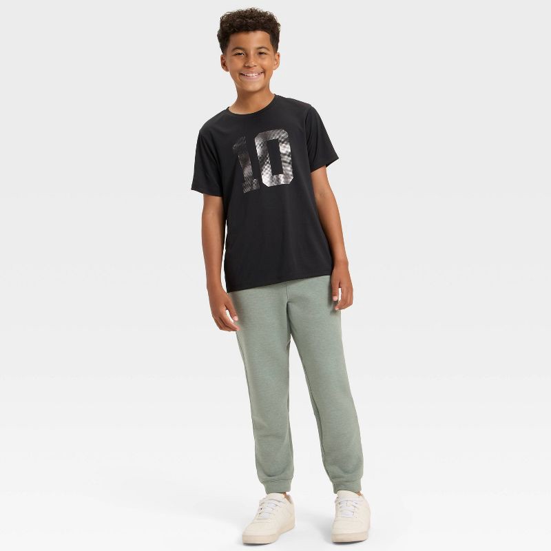 slide 3 of 3, Boys' Spacer Jogger Sweatpants - All In Motion™ Sage Green L, 1 ct
