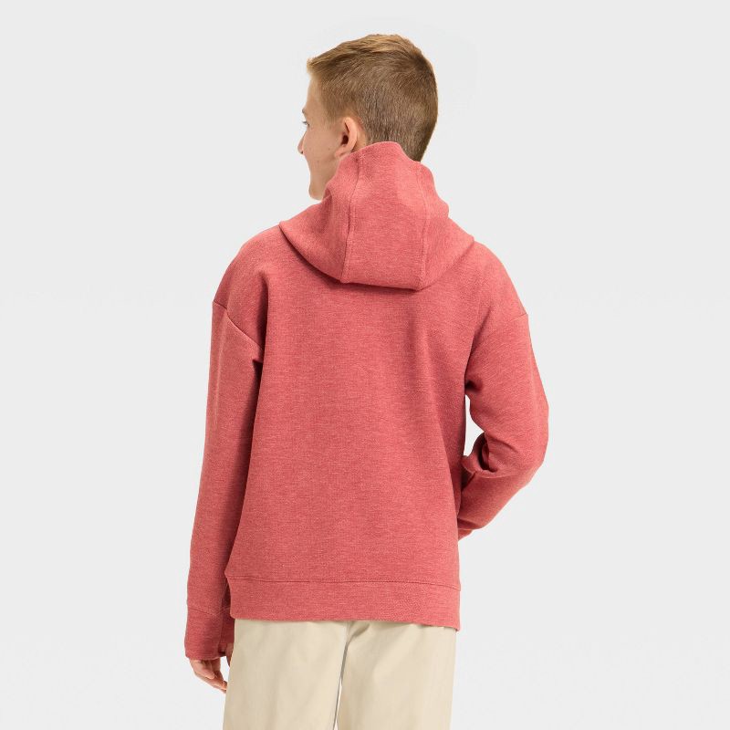 slide 2 of 3, Boys' Spacer Pullover Hoodie Sweatshirt - All In Motion™ Red XL, 1 ct