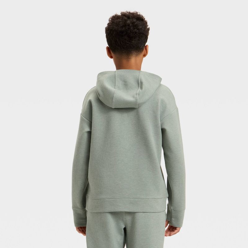 slide 2 of 3, Boys' Spacer Pullover Hoodie Sweatshirt - All In Motion™ Sage Green L, 1 ct