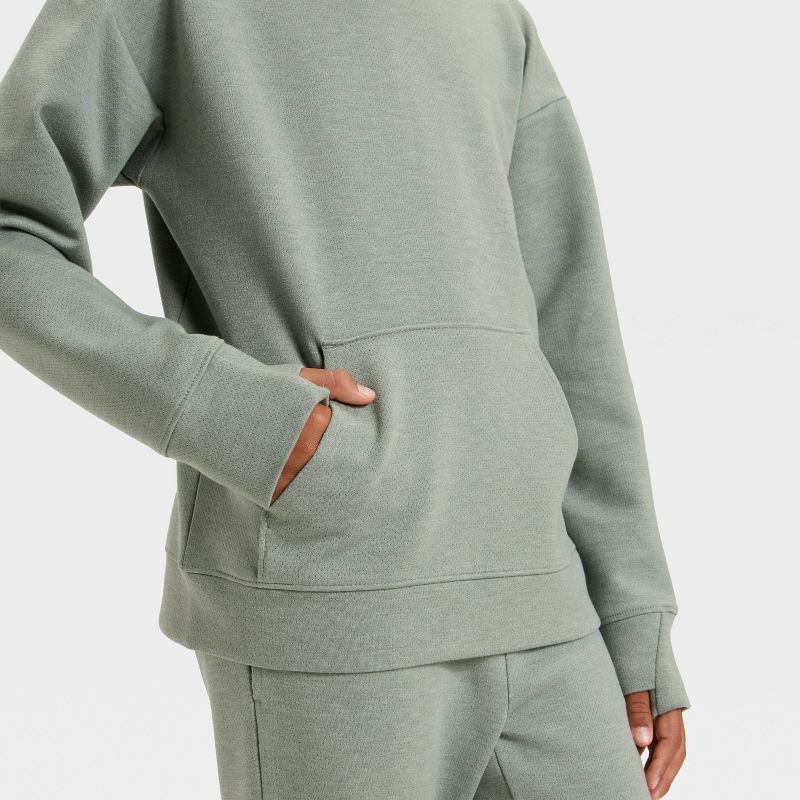 slide 3 of 3, Boys' Spacer Pullover Hoodie Sweatshirt - All In Motion™ Sage Green L, 1 ct