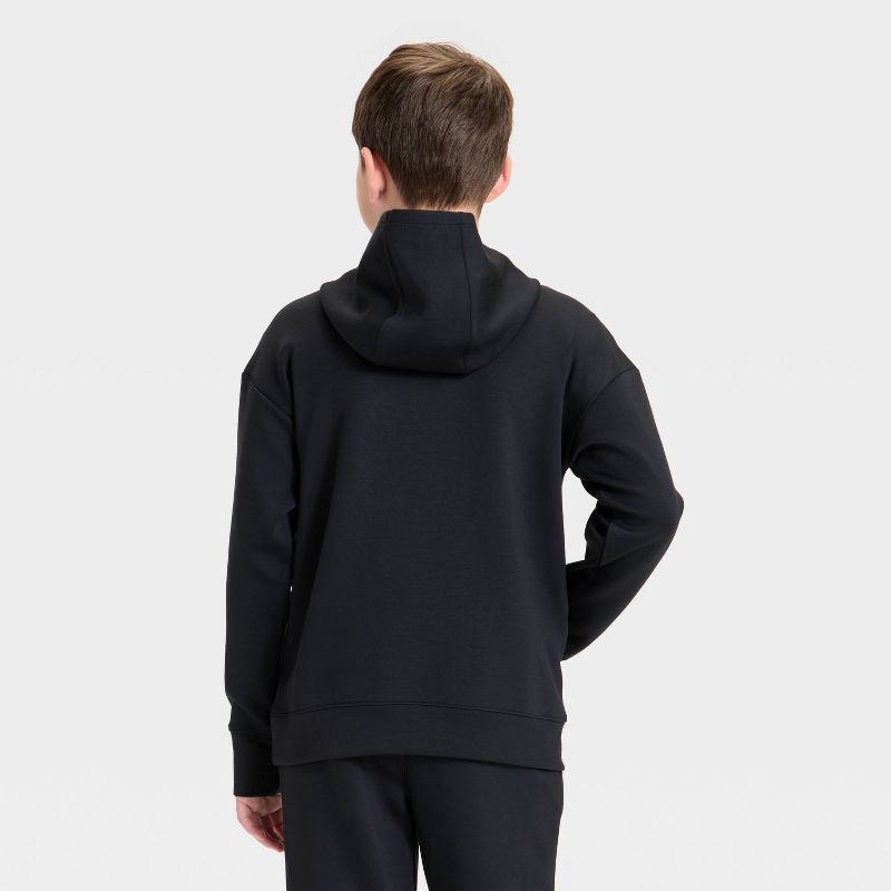 slide 2 of 3, Boys' Spacer Pullover Hoodie Sweatshirt - All In Motion™ Black S, 1 ct