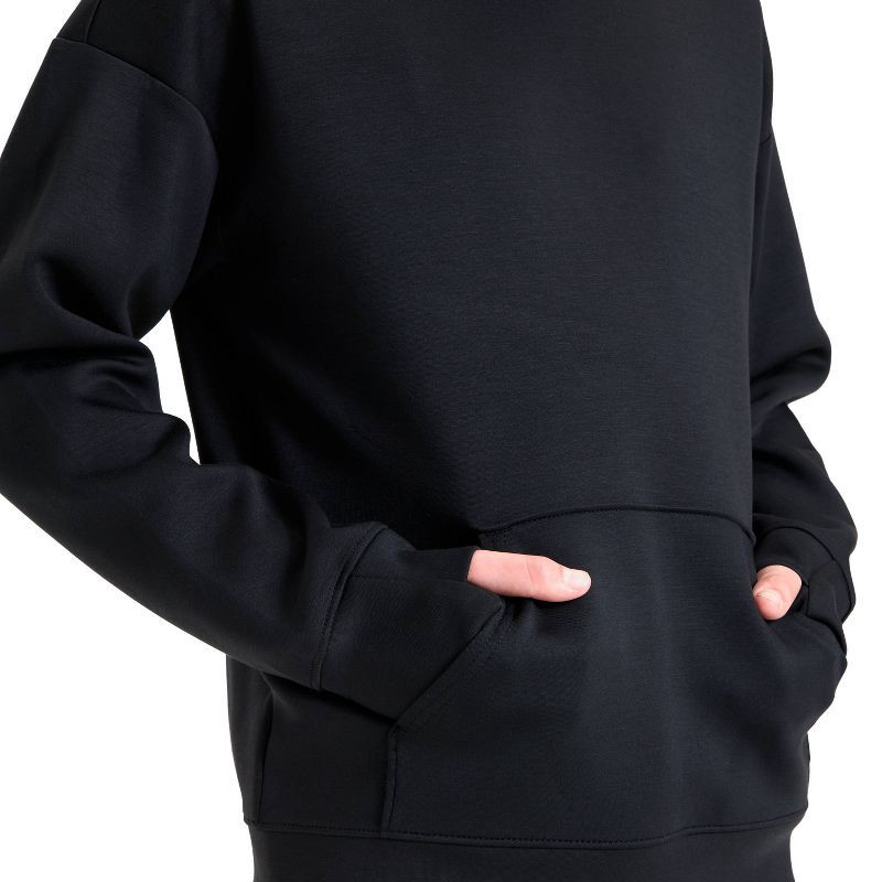 slide 3 of 3, Boys' Spacer Pullover Hoodie Sweatshirt - All In Motion™ Black S, 1 ct
