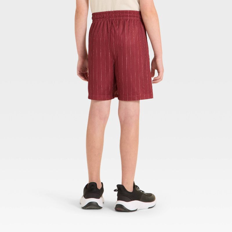 slide 2 of 3, Boys' Printed Mesh Shorts - All In Motion™ Red L, 1 ct