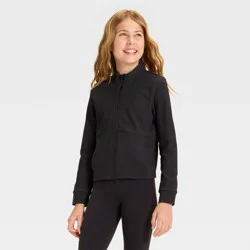 Girls' Cozy Knit Jacket - All In Motion™ Black M