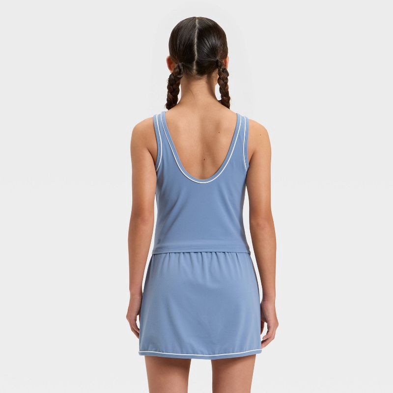 slide 2 of 3, Girls' Everyday Soft Tank Top - All In Motion™ Slate Blue M, 1 ct