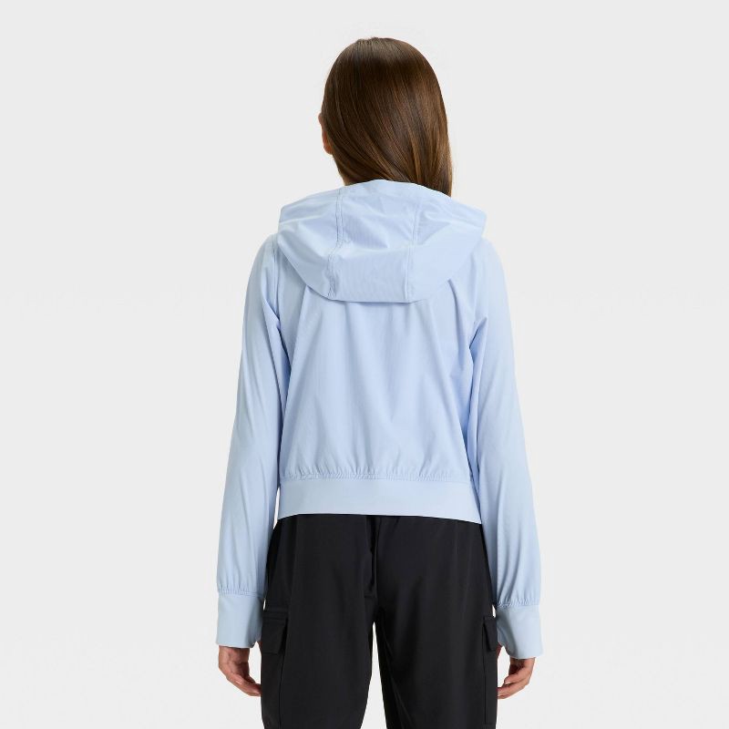 slide 2 of 3, Girls' Woven Jacket - All In Motion™ Sky Blue XL, 1 ct