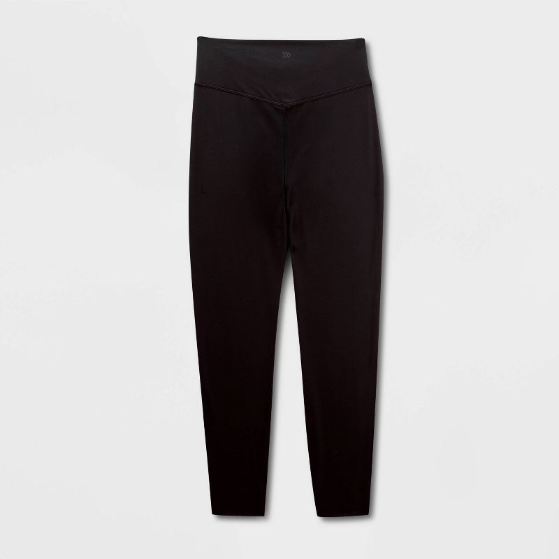 slide 2 of 2, Women's Everyday Soft High-Rise 7/8 Ruched Leggings - All In Motion™ Black S, 1 ct