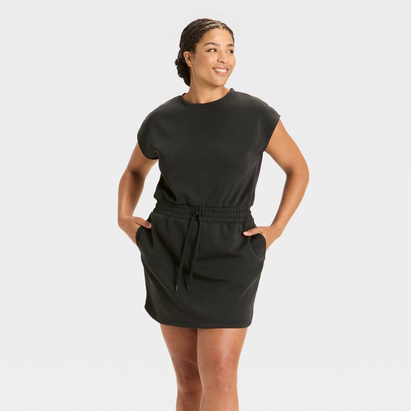 slide 4 of 5, Women's Airy Sleek Dress - All In Motion™ Black Onyx L, 1 ct