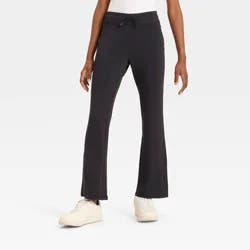 Girls' Modal French Terry Flare Pants - All In Motion™ Black M