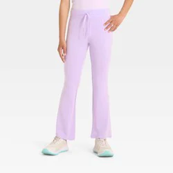 Girls' Modal French Terry Flare Pants - All In Motion™ Lilac Purple L
