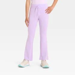 Girls' Modal French Terry Flare Pants - All In Motion™ Lilac Purple L