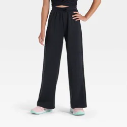 Girls' Airy Sleek Wide Leg Pants - All In Motion™ Black M