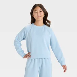 Girls' Airy Sleek Pullover Sweatshirt - All In Motion™ Blue XL